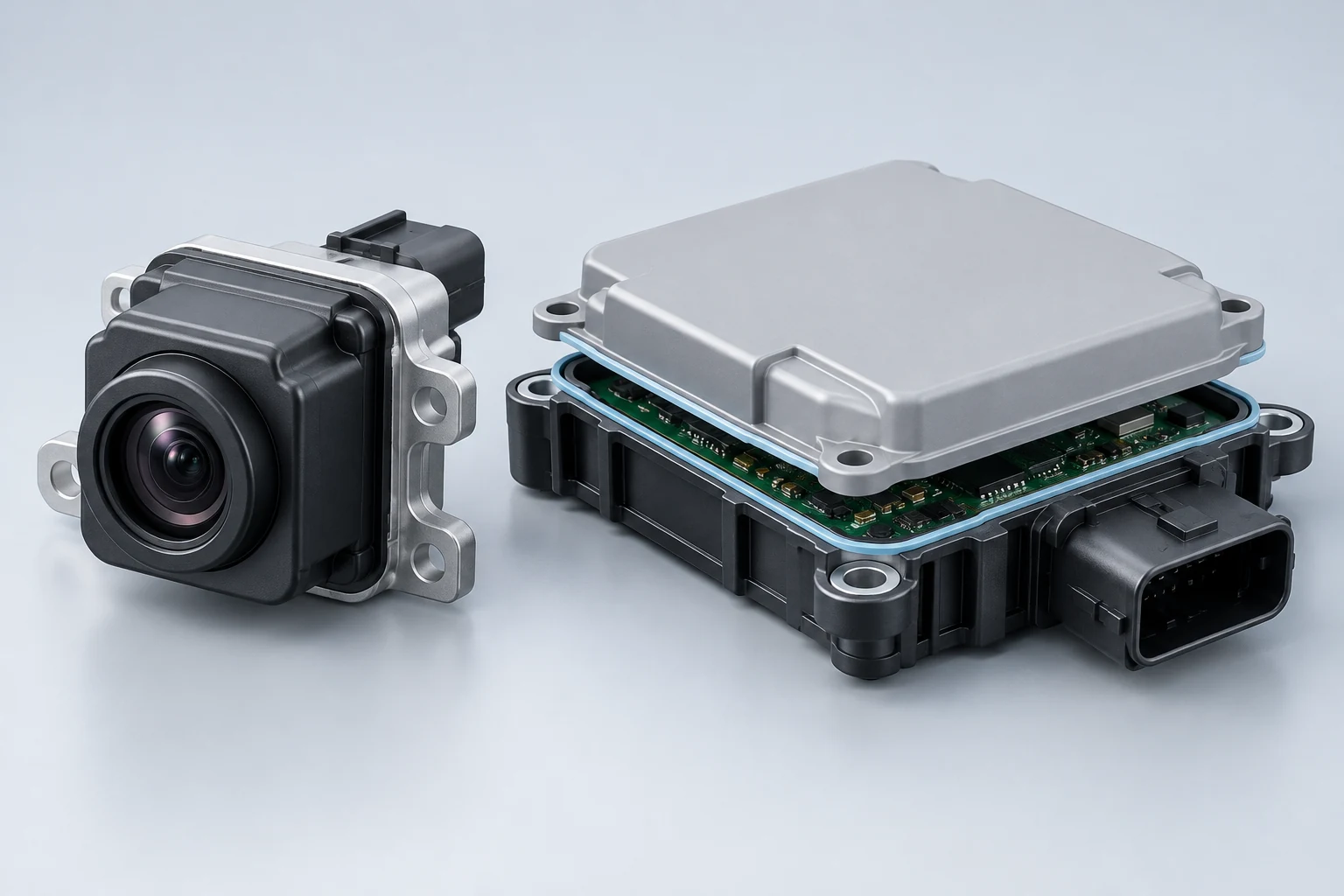 Application illustration of automotive camera and electronic control module bonding