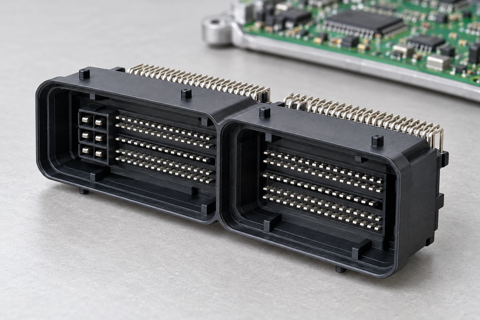 High-density ECU PCB header application illustration