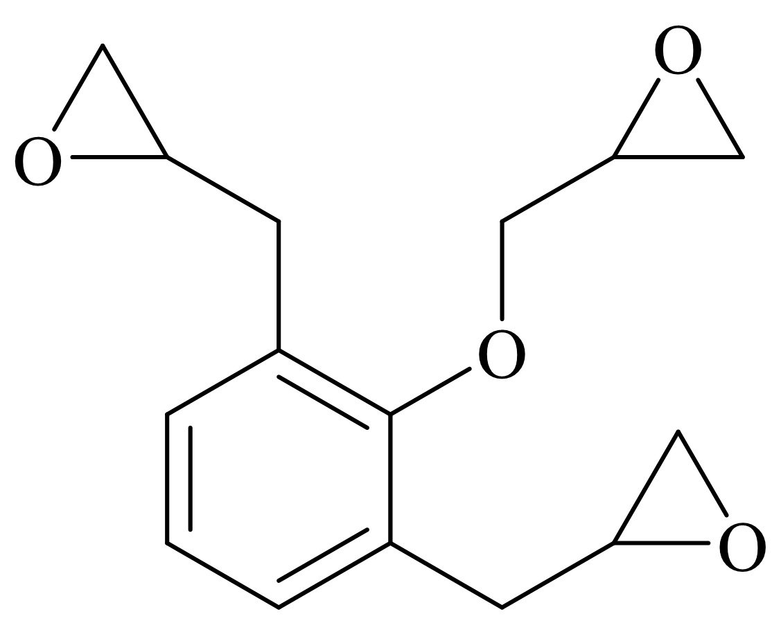 YW-603 · 2,6-Diglycidylphenyl glycidyl ether · structure from the supplied product brochure