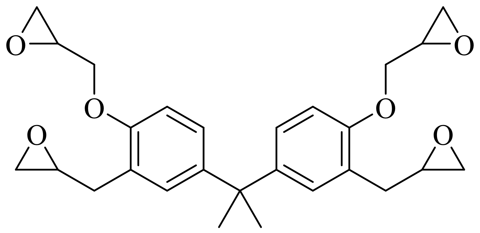 YW-614 · Tetrafunctional bisphenol A epoxy resin · structure from the supplied product brochure